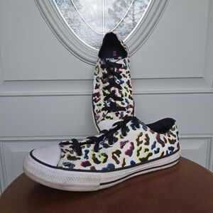 Converse Girls All Star Low Sneakers Rainbow Leopard